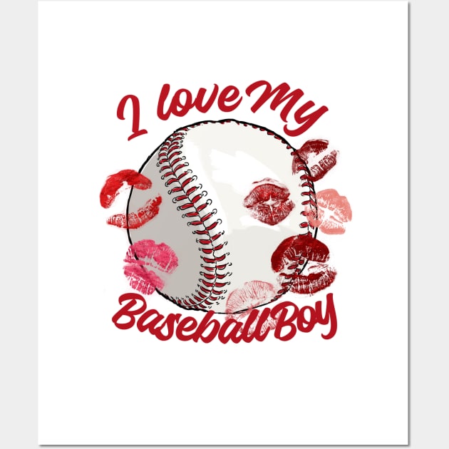 I love my baseball boy Wall Art by 2SUNS